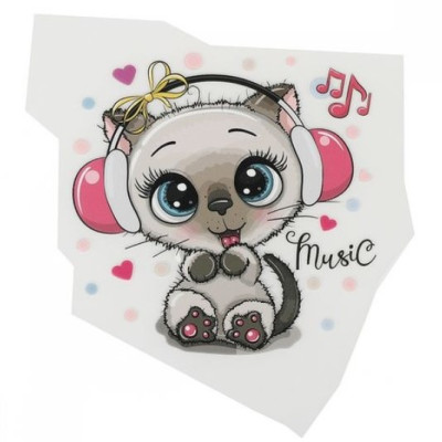 Термотрансфер Music 9 на 9 см.