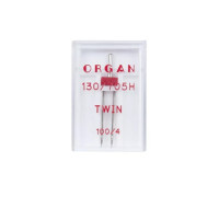 Иглы ORGAN двойные для бытовых швейных машин № 100/4