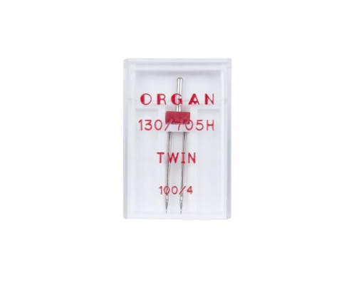 Иглы ORGAN двойные для бытовых швейных машин № 100/4